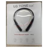 LG tone style Bluetooth headset, packaging has