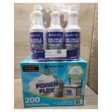 1 box power flex trash bags (200 count), 3 pack