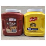 1 ketchup, 7 lb. 1 mustard, French
