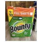 Bounty 12 rolls paper towels