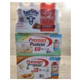 1 case Fairlife (12 pack). 1 case premier protein