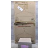 2 boxes velvet hangers (50 each), box of 40 Bic