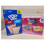 1 box of Poptarts 1 variety pack of cookies