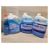 2 bottles of Dawn dish soap 1 pack of Windex