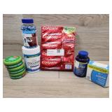 1 pack of toothpaste 1 bottle of acetaminophen 1