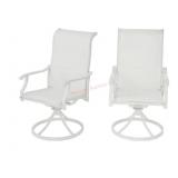 Riverbrook Shell White Swivel Aluminum Padded