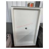 55" center drain shower base