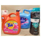 1 tide detergent (150 oz), 1 fabric softener (170
