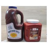 1 ketchup (7 lb), 1 sweet baby rays barbecue (1
