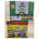 2 box animal treats. 1 temptations cat treats (3