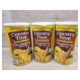 3 cans of Country Time lemonade