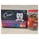 1 box Cesar dog food 40 pack, 1 container soft