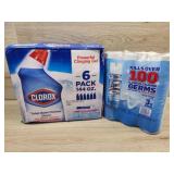 1 box of Clorox toilet bowl cleaner 1 pack of