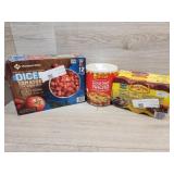 1 box of diced tomatoes 1 can of nacho cheese 1