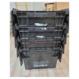 4 heavy duty totes,