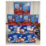 4 boxes pop tart bites and 3 boxes Nutri grain