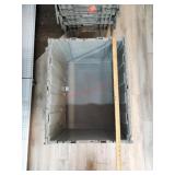4 grey totes interlocking lids