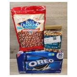 1 box of Oreos 1 bag of almonds 1 can of cashews