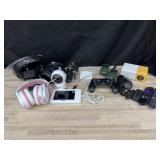 3 sets of gaming headphones, baby camera &