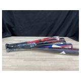 Set of 5 baseball bats various sizes