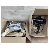 1 Rowenta iron 1 MHU hair dryer