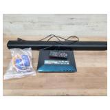 1 bluetooth soundbar 1 Sony Blu-Ray player 1