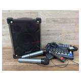 Channel mixer, speaker, microphones- untested