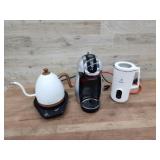 2 electric kettles 1 Nescafe espresso machine