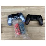 2 PlayStation controllers & switch joy sticks-
