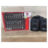 Mixer- 2 mini speakers- untested