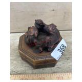 Oriental dog trinket box