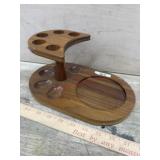 5 Pipe wood pipe stand