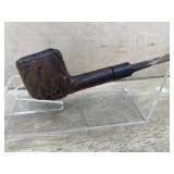 Carved apple style pipe with vulcanite stem