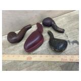 4 Meerschaum pipe cases