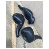 3 Black Meerschaum pipe cases