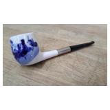 Delft bowl pipe with straight acrylic sten