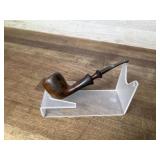 Lumberman style bowl pipe with vulcanite stem