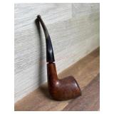 Smooth bowl pipe with vulcanite stem