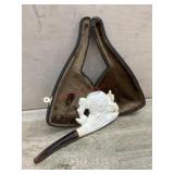 Meerschaum nude woman pipe with lined case