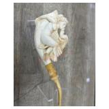 meerschaum Woman with swan pipe with acrylic stem