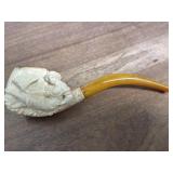 Meerschaum carved Lady of the sea design pipe