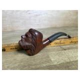 Black Forest Bearded Man Tobacco Pipe 6 Inches