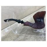 bjarnes carved pipe with black stem