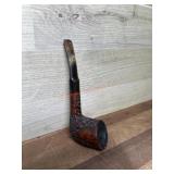 Carved bowl pipe with  unknown mark on stem