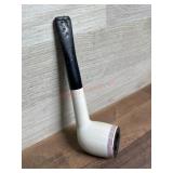 White bowl marked the pipe with vulcanite stem