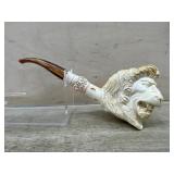 Meerschaum Lions head carved pipe