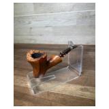 bjarne pipe with black vulcanite stem with box