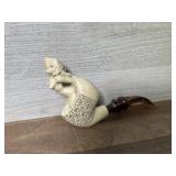Meerschaum Carved nude women pipe with acrylic