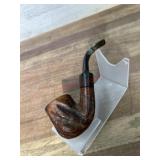 Carved Hungarian style pipe with stem