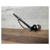 Black pipe with believed silver overlay and metal